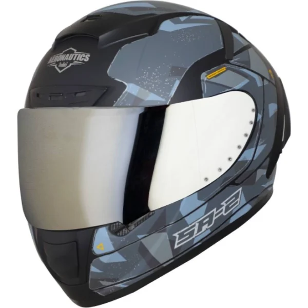 Steelbird Aeronautics SA-2 Escape Matt Black Grey Helmet (With Additional Visor)