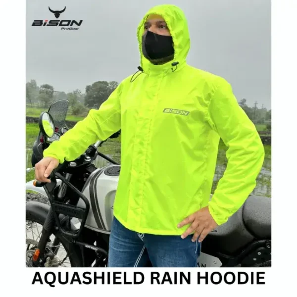 Bison Aquashield Rain Jacket- Neon