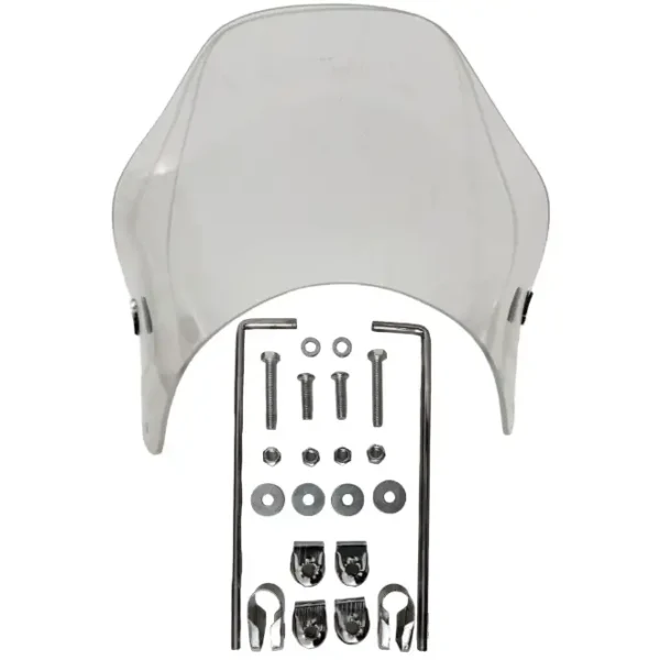 Himalayan/ Interceptor OEM Windshield Visor- Small with CNC Clamp- Clear