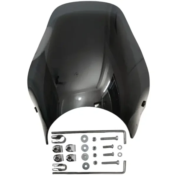 Himalayan/ Interceptor OEM Windshield Visor- Big with CNC Clamp- Smoke