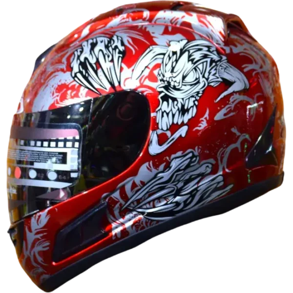 BF2 FF313 Nightmare Gloss Red Silver Helmet
