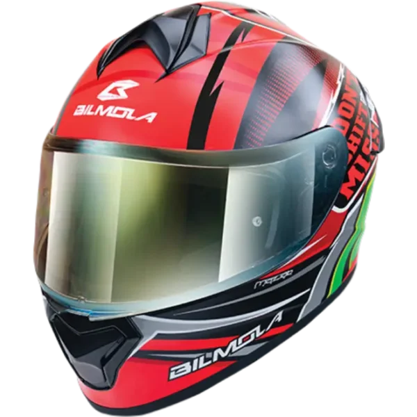 Bilmola Rapid RS Don't Shift Miss Red Green Gloss Helmet