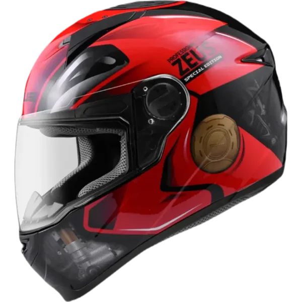 Zeus Matt Black AL39 Red ZS-811 Helmet