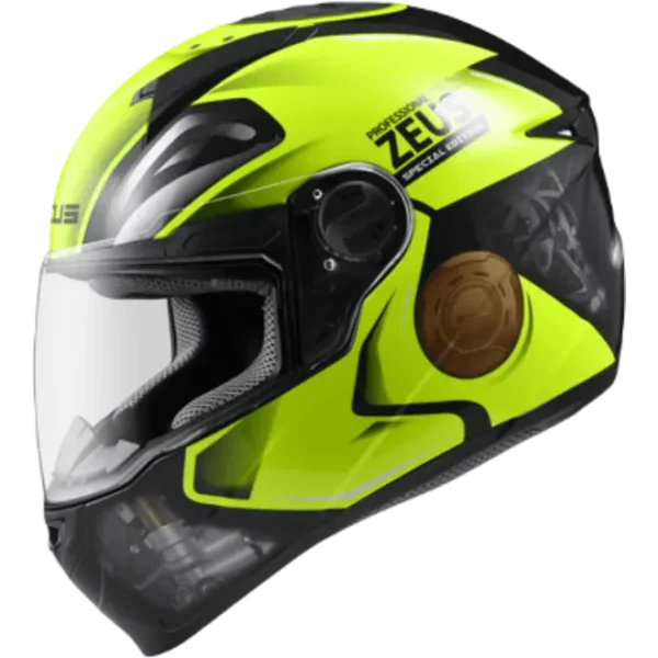 Zeus Black AL39 Fluo Yellow ZS-811 Helmet