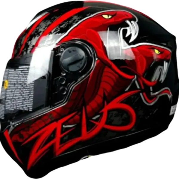 Zeus ZS-811 Matt Black AL48 Helmet Red