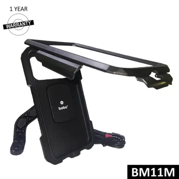 BOBO BM11M Fully Waterproof Bike Phone Holder (with Fast 15W Wireless Charger & USB-C Input/Output Port)