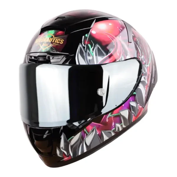 Steelbird Aeronautics SA-2 Fantasy Gloss Black Grey Helmet