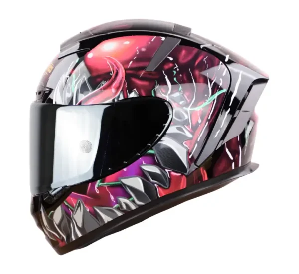 Steelbird Aeronautics SA-2 Fantasy Matt Black Grey Helmet - Image 4