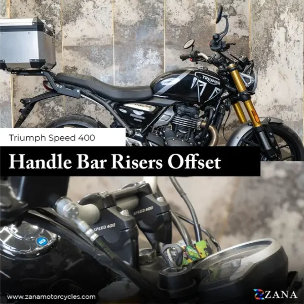 Zana Handle Bar Riser Black For Triumph Speed400/Scrambler400x (ZI-8357)