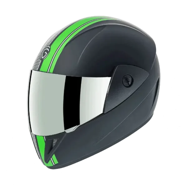 Gliders Jazz DX D10 Matt Black / Green Helmet