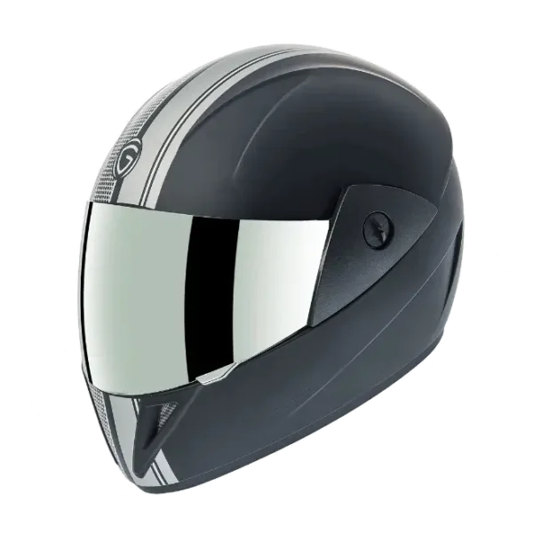 Gliders Jazz DX D10 Gloss Black / Silver Helmet