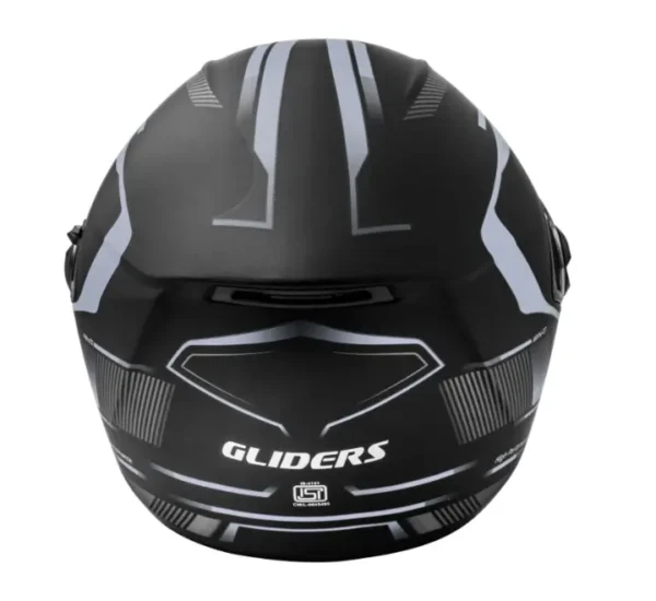 Gliders Stream- D1 Dual Visor Matt Black / White - Image 3