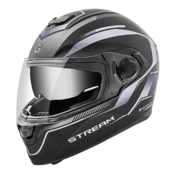 Gliders Stream- D1 Dual Visor Matt Black / White