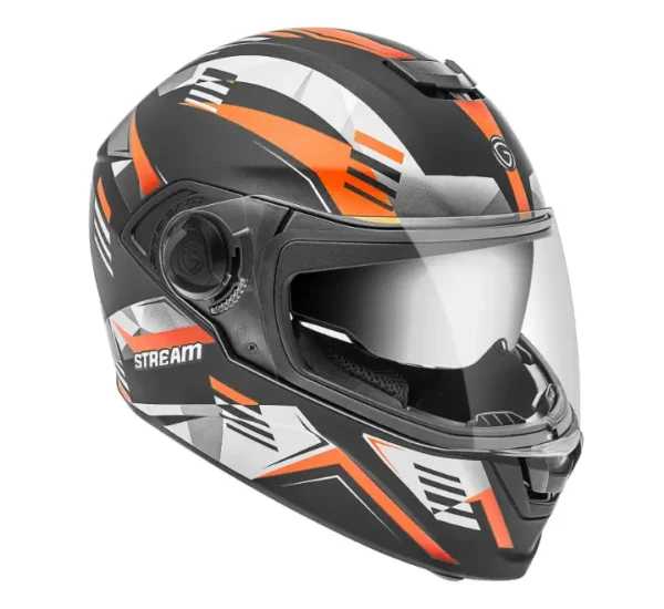 Gliders Stream- D2 Dual Visor Matt Black / Fluro Orange - Image 3