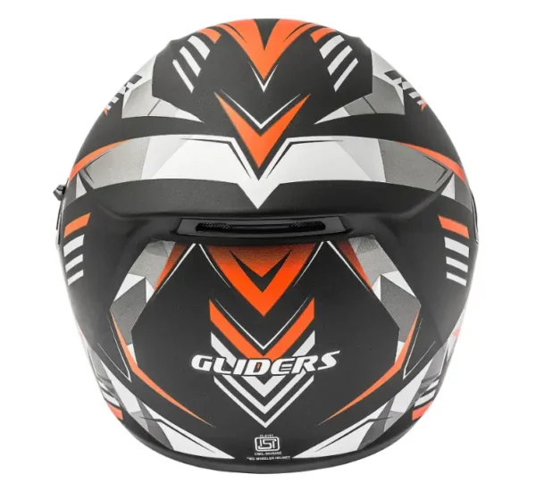 Gliders Stream- D2 Dual Visor Matt Black / Fluro Orange - Image 4