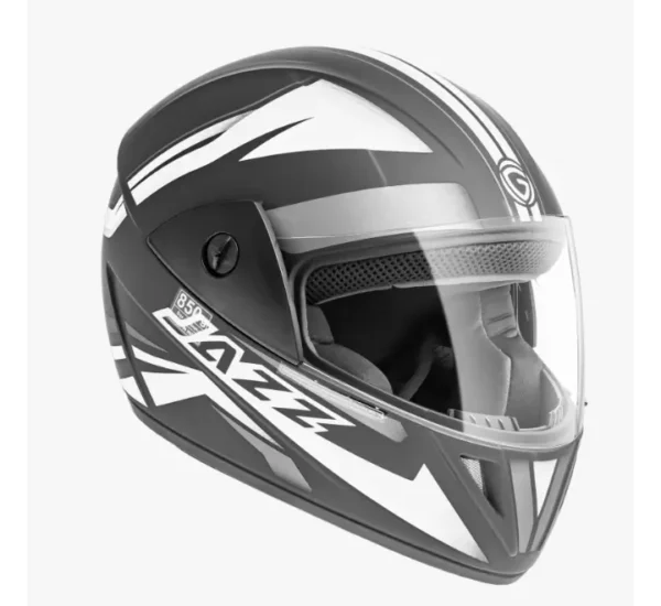 Gliders Jazz DX D9 Gloss Black / Silver Helmet - Image 4