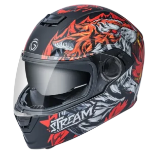 Gliders Stream- D5 Dual Visor Matt Black / Red
