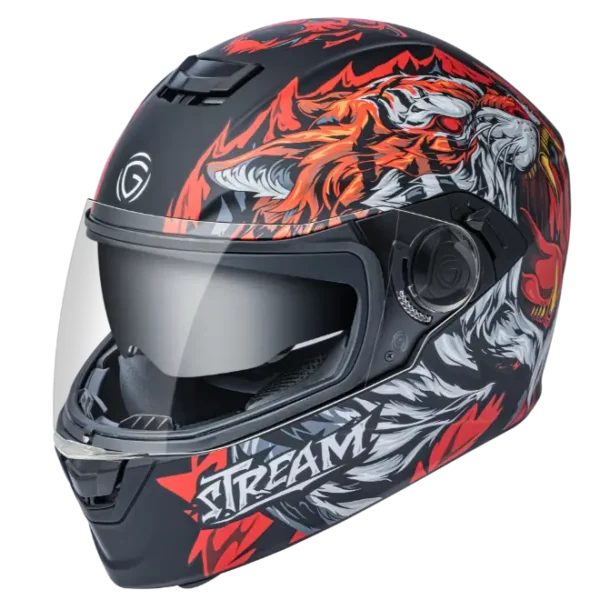 Gliders Stream- D5 Dual Visor Matt Black / Red