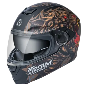 Gliders Stream- D5 Dual Visor Gloss Black / Brown