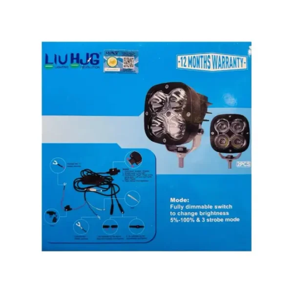 HJG 4x4 Led with Brightness Controller Switch Fog Light (Set of 2)
