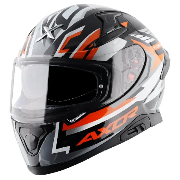 AXOR APEX STREAK HELMET BLACK & ORANGE
