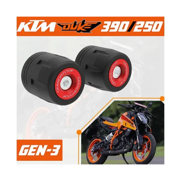 Grand Pitstop REAR Fork Slider for KTM DUKE 390/250 Gen 3 - Black