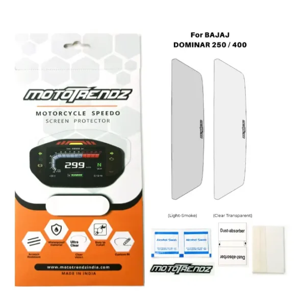 Moto Trendz Speedo Screen Protector Film – Bajaj Dominar 250/400