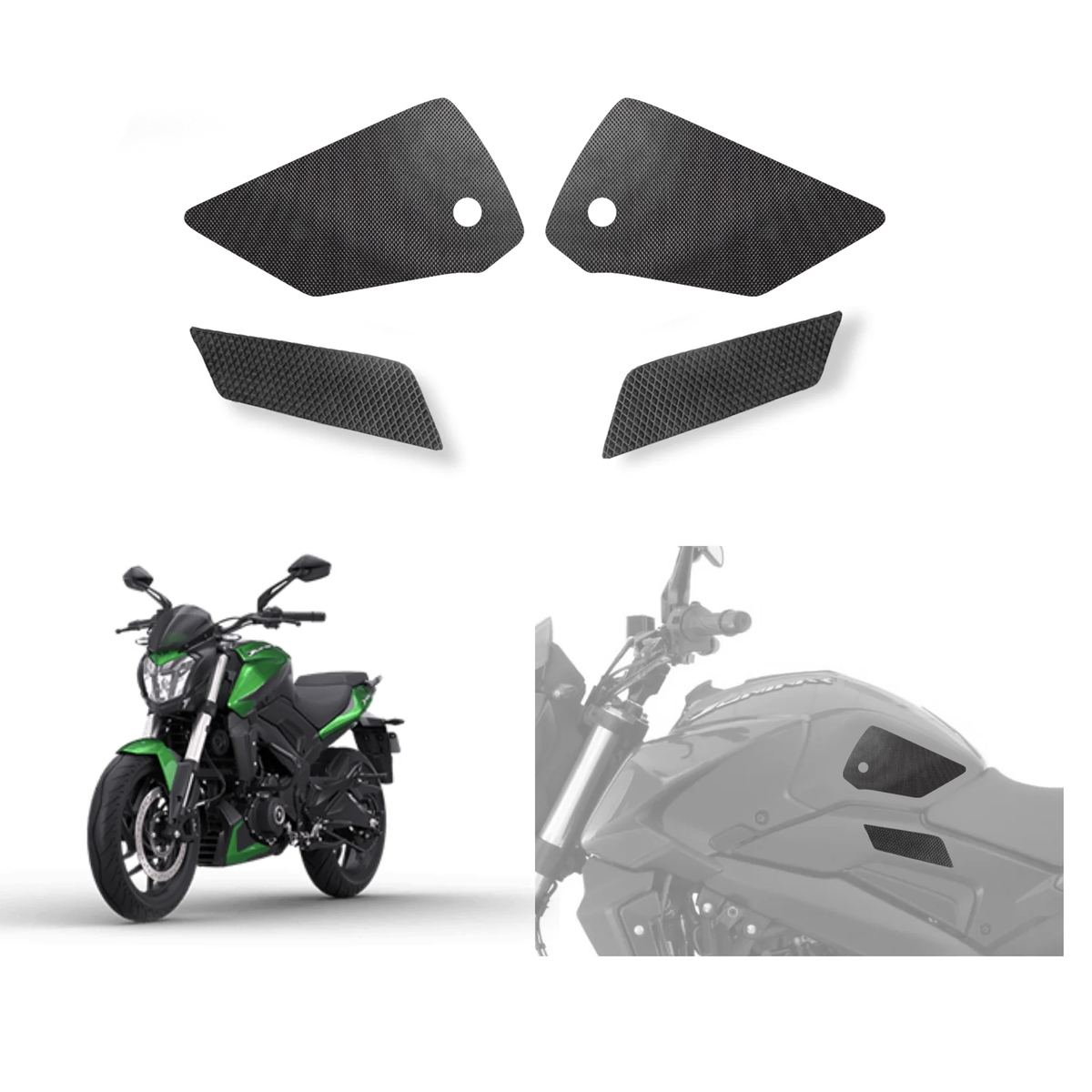 Moto Trendz Traction Pads – BAJAJ DOMINAR 250 / 400 (Top+Sides) - Image 3