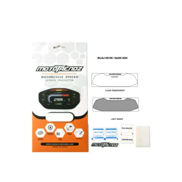 MotoTrendz Motorcycle Speedo Screen Protector – Bajaj Pulsar NS125/160/200 ( 2024 )