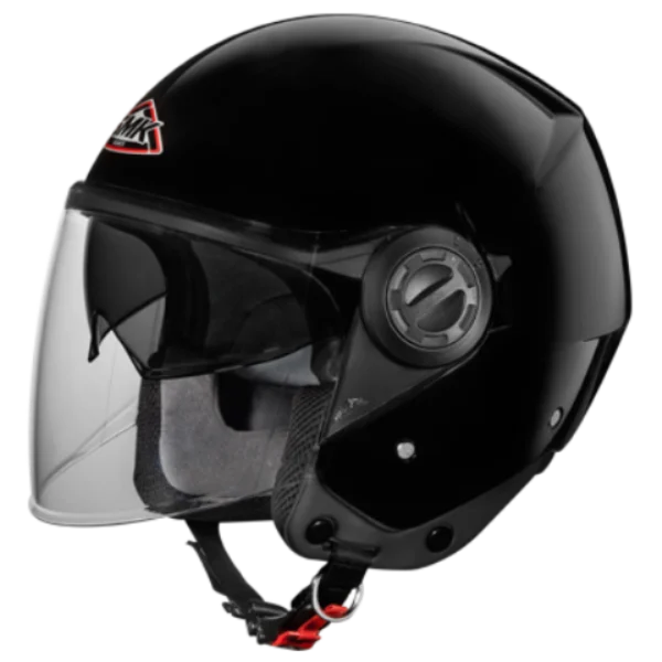 SMK Cooper- Unicolour Gloss Black Helmet (GL200)