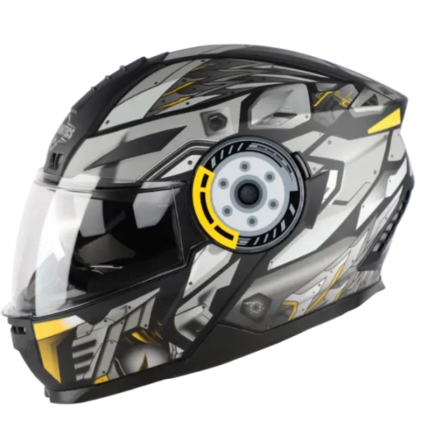 STEELBIRD SBH-40 MARGOUDEE ISS GLOSSY MEDIUM END BLACK WITH GREY