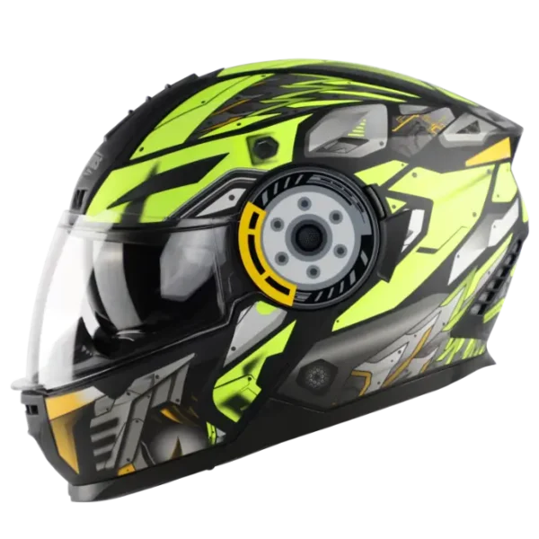 STEELBIRD SBH-40 MARGOUDEE ISS GLOSSY MEDIUM END BLACK WITH NEON