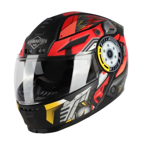 STEELBIRD SBH-40 MARGOUDEE ISS GLOSSY MEDIUM END BLACK WITH RED