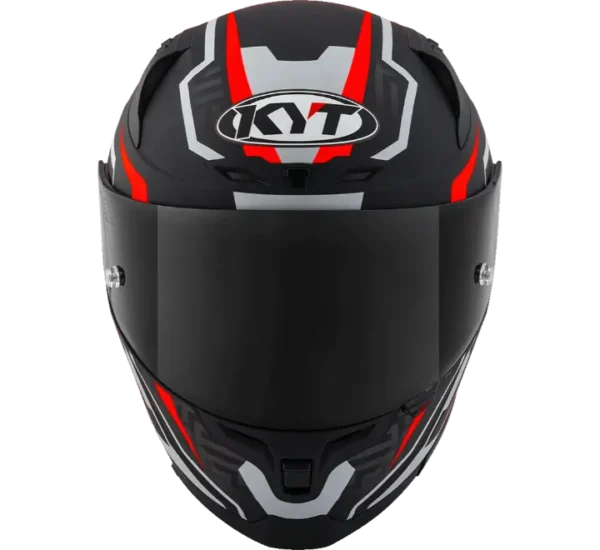 KYT Striker 2V #02 Matt Black Red Helmet - Image 5