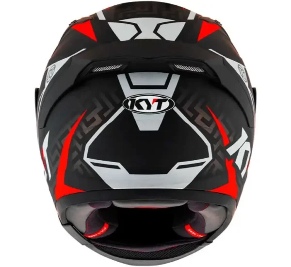 KYT Striker 2V #02 Matt Black Red Helmet - Image 4