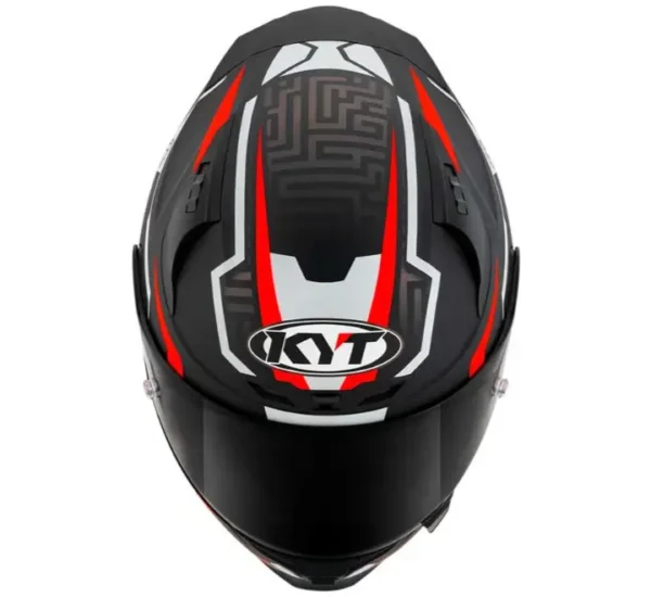 KYT Striker 2V #02 Matt Black Red Helmet - Image 3