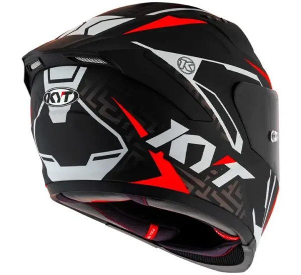 KYT Striker 2V #02 Matt Black Red Helmet - Image 2