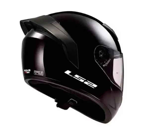 LS2 FF352 Solid Black Gloss Helmet - Image 2