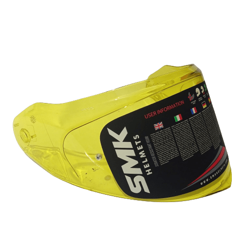 SMK Gullwing Visor (Night Vision Yellow) Pinlock 30 Ready