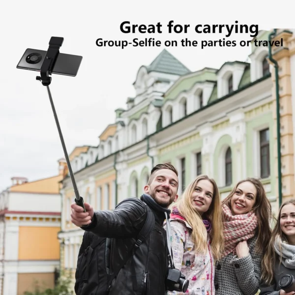 Action ProSelfie Stick with Tripod Stand,3 in1 Multifunctional design, Rechargable LED Light with Two Brighness Levels for Make up, Selfie, Vlogging & Photo Shoot, Selfie stick with Bluetooth Remote - Image 5