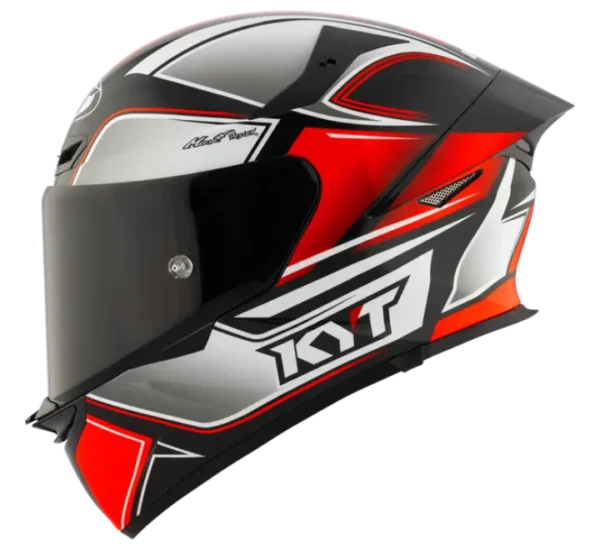 KYT TT Revo Tourist Red Fluro Gloss Helmet