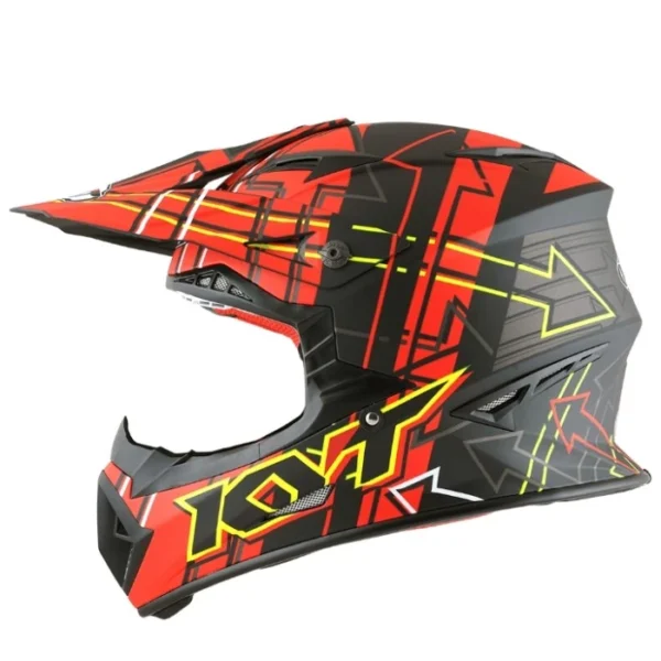 KYT JUMPSHOT #2 MATT BLACK/RED OFFROAD HELMET