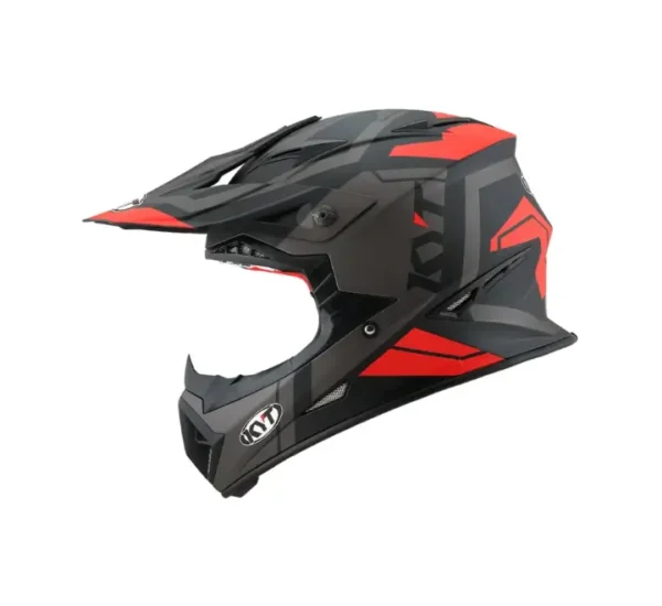 KYT Jumpshot #3 Black Fluorescent Red Matt Helmet