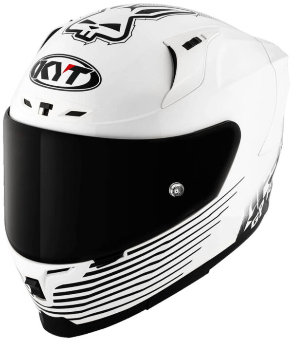 KYT Striker AF37 Rep Livery White Black Helmet - Image 6