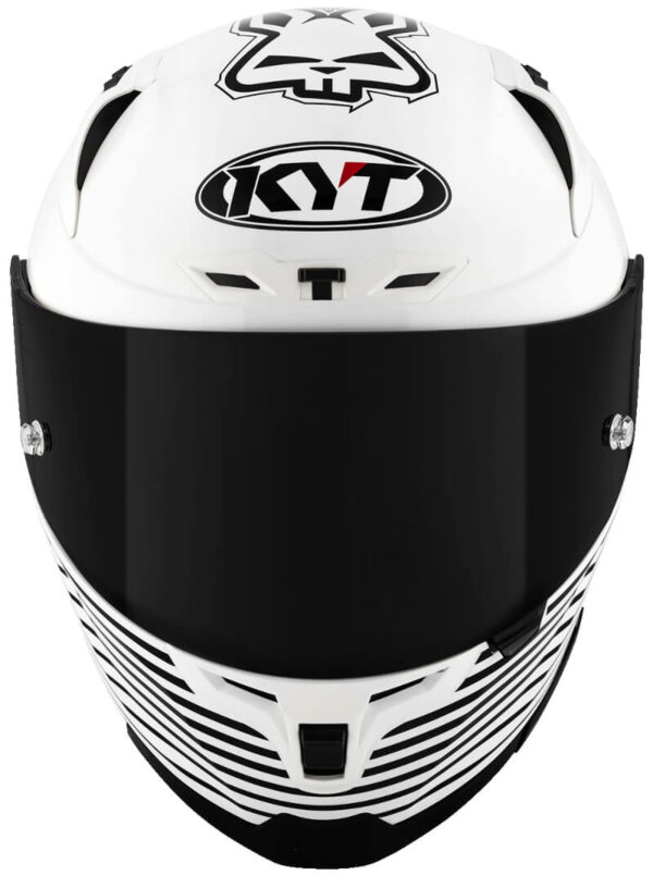 KYT Striker AF37 Rep Livery White Black Helmet - Image 2