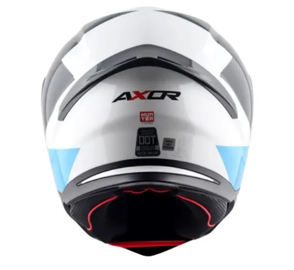 Axor Hunter Turbo Helmet – White Red - Image 5