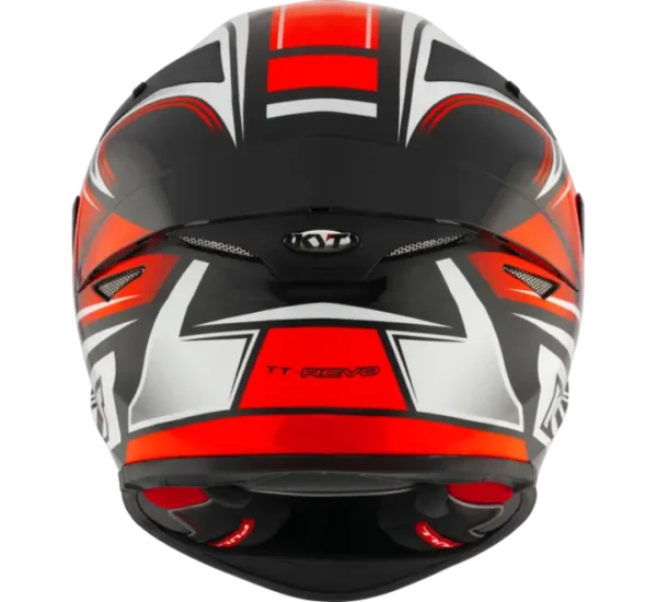 KYT TT Revo Tourist Red Fluro Gloss Helmet - Image 6