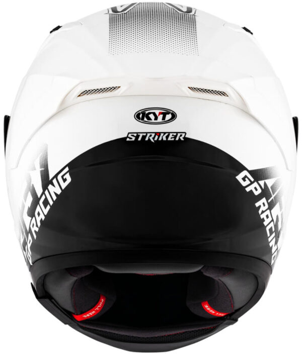 KYT Striker AF37 Rep Livery White Black Helmet - Image 7