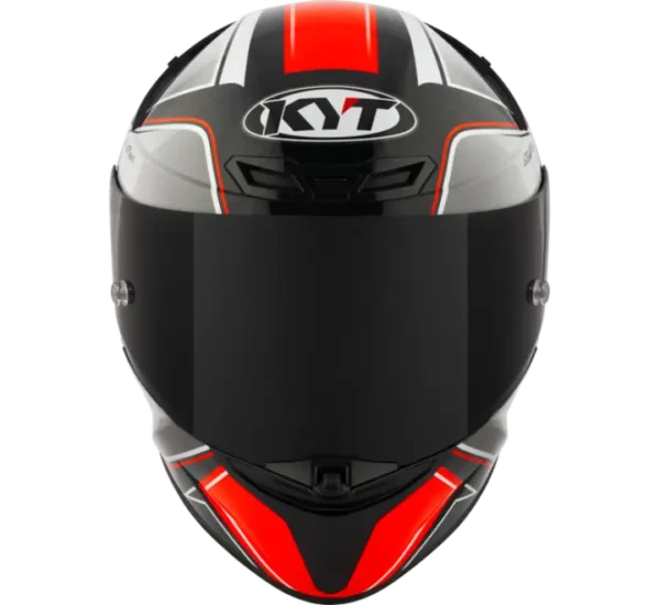 KYT TT Revo Tourist Red Fluro Gloss Helmet - Image 3