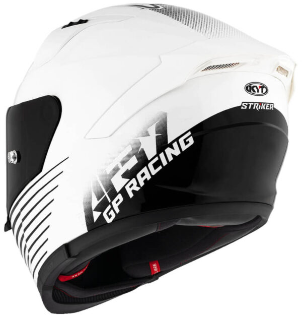 KYT Striker AF37 Rep Livery White Black Helmet - Image 5